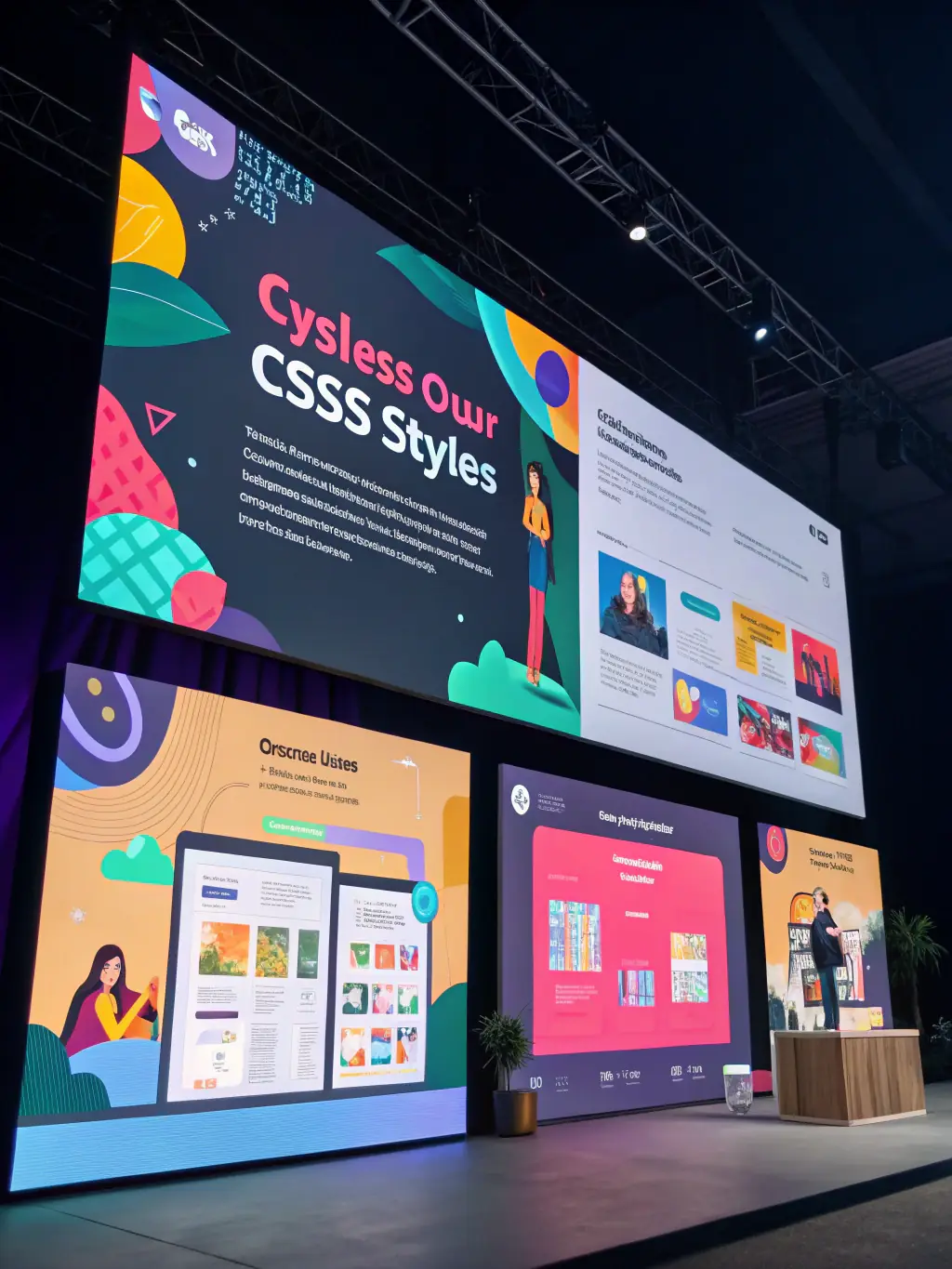 A vibrant image of CSS code highlighting different styles and layouts, demonstrating the visual appeal of web design.