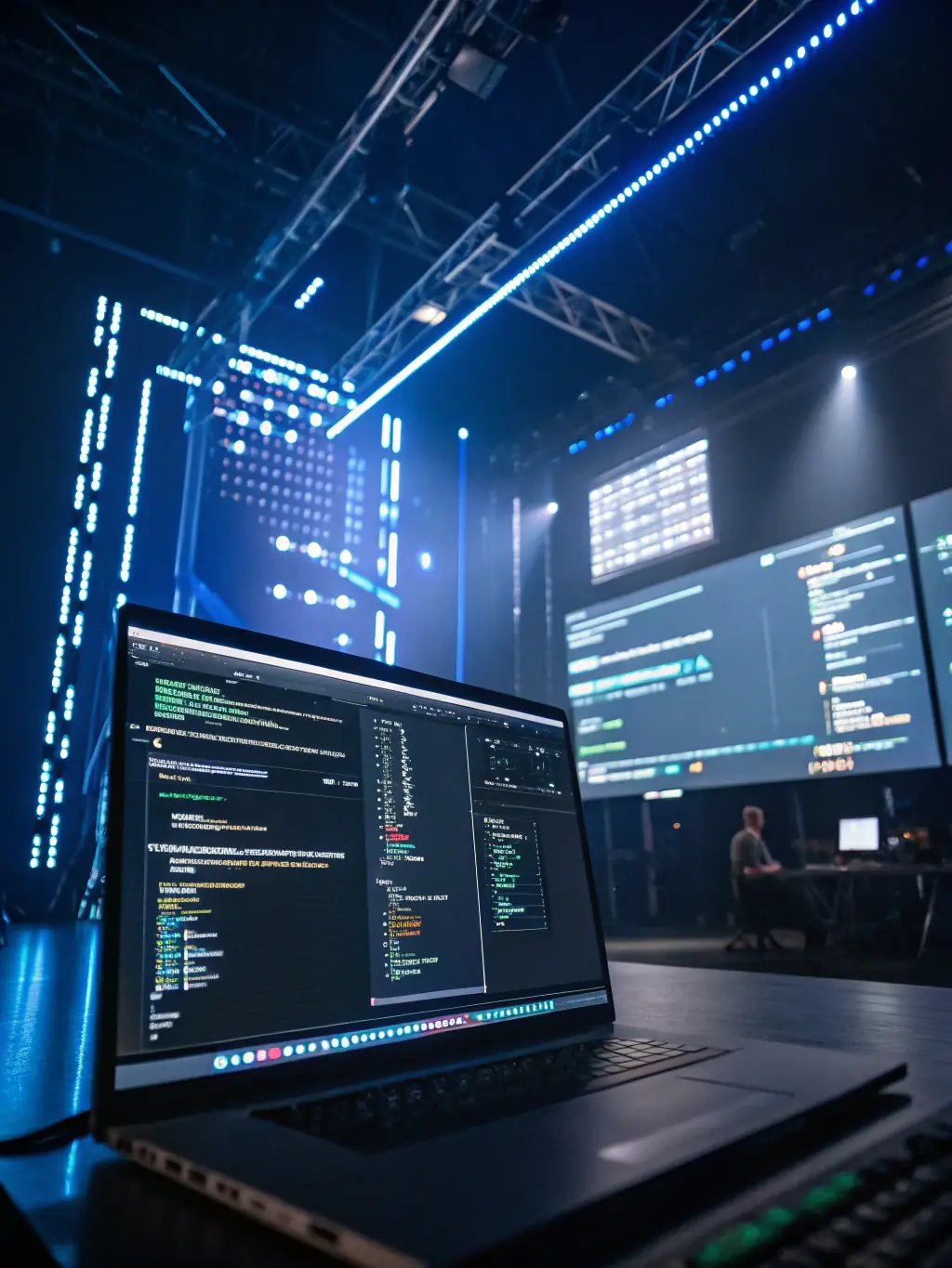 An animated illustration of JavaScript code interacting with a webpage, showcasing dynamic functionality and user interaction.